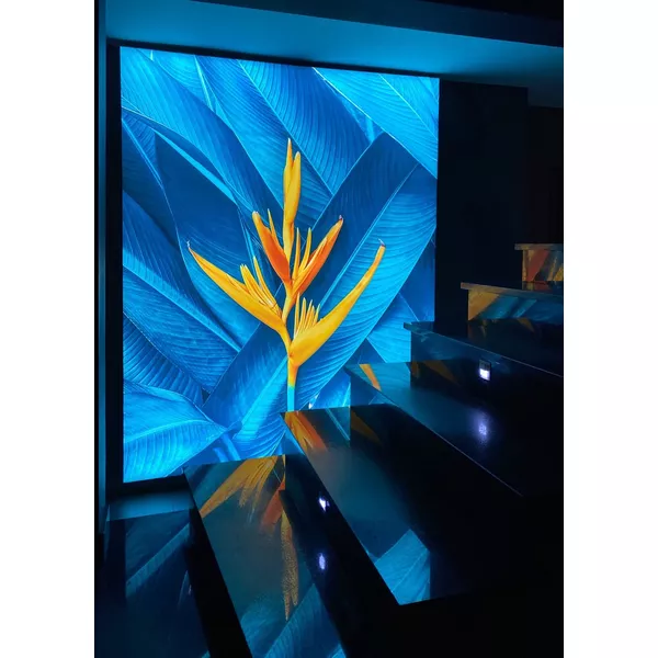 200x100cm - ścienna rama S100T podświetlenie krawędziowe LED, profil srebrny
