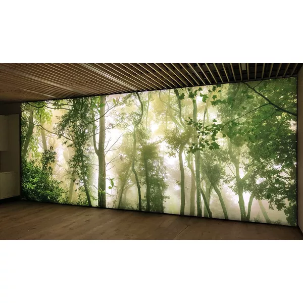 200x250cm - ścienna rama S100T podświetlenie krawędziowe LED, profil srebrny