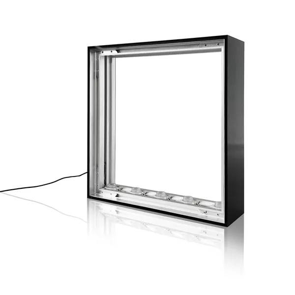200x100cm - ścienna rama S100D podświetlenie krawędziowe LED, profil srebrny