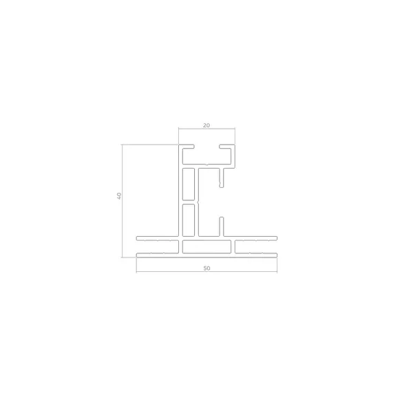 100x100cm - stojąca rama S50D, stopa Mono HPL, profil srebrny
