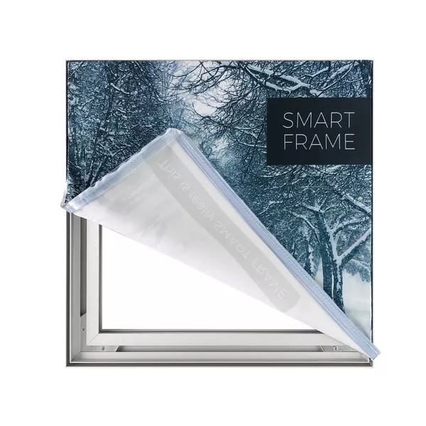 200x250cm - stojąca rama S50D, stopy standard, profil srebrny