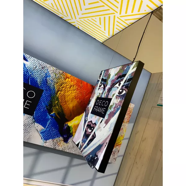 100x100cm - ścienna rama S50T podświetlenie tylne LED, profil srebrny