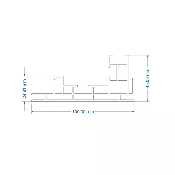 100x100cm - ścienna rama S100T podświetlenie tylne LED, profil czarny