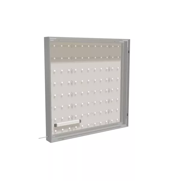 100x100cm wall frame S100T rear LED backlight, silver profile