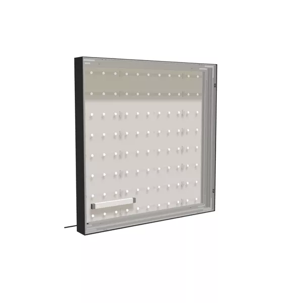 100x100cm wall frame S100T rear LED backlight, black profile