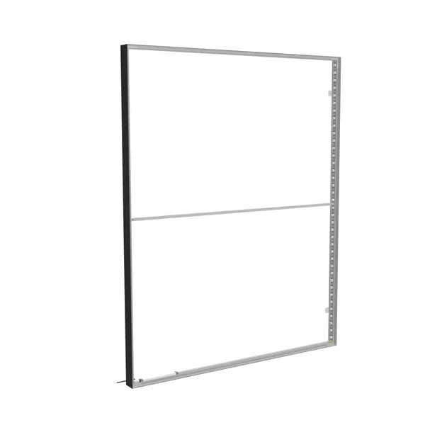 200x250cm wall frame S100D edge LED backlight, black profile