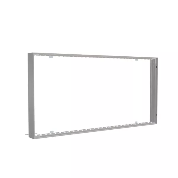200x100cm wall frame S150D edge LED backlight, silver profile