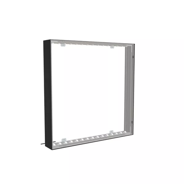 100x100cm wall frame S150D edge LED backlight, black profile