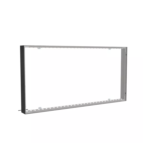 200x100cm wall frame S150D edge LED backlight, black profile