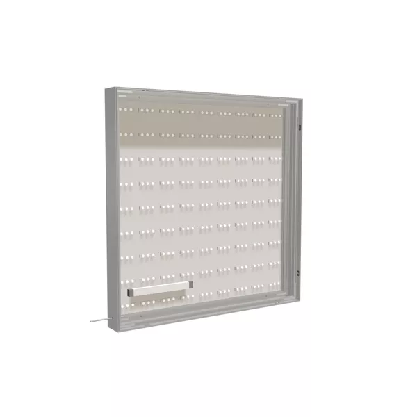 100x100cm wall frame S100T rear LED RGBW backlight, silver profile