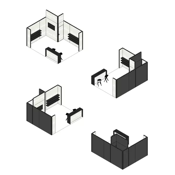 5x4m - stoisko Modularico M100 LED układ L-02654M100