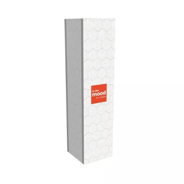 50x50x200cm - Modularico Tower S4 S50 podświetlenie tylne LED, kolor srebrny