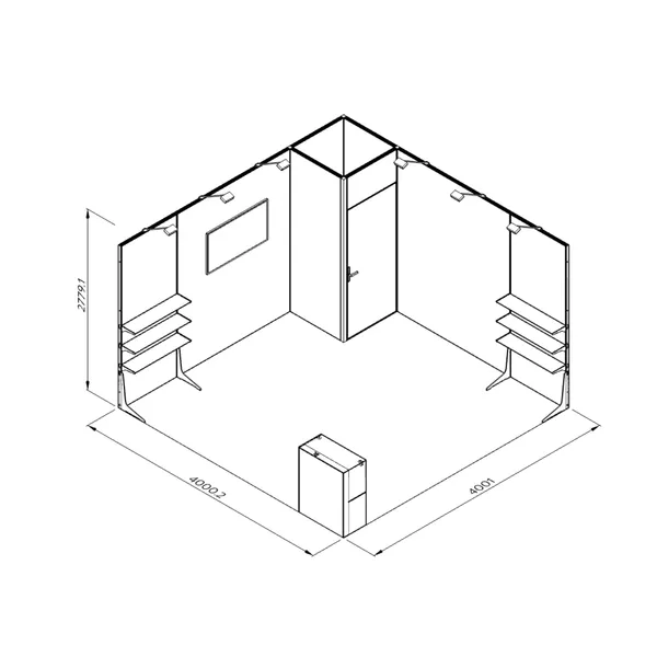 4x4cm - stoisko Modularico M50 układ L-00344M50