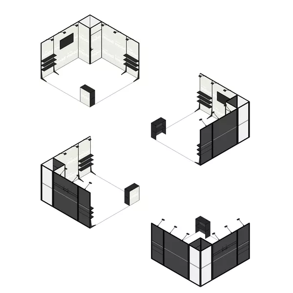 4x4cm - stoisko Modularico M50 układ L-00344M50