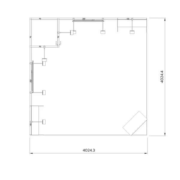 4x4m - stoisko Modularico M50 układ L-00844M50