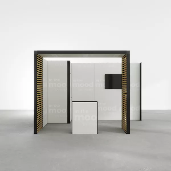 4x3m - stoisko Modularico M100 LED układ L-01743M100