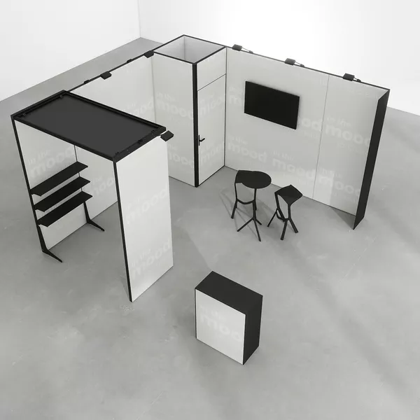 4x4m - stoisko Modularico M50 układ L-00644M50