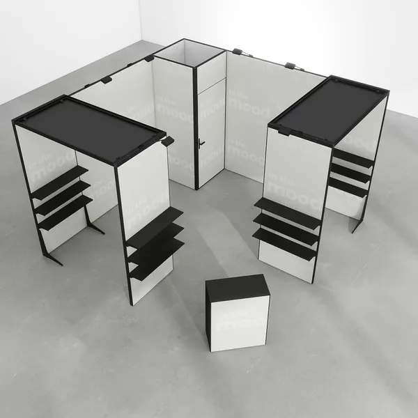 4x4m - stoisko Modularico M50 układ L-00744M50