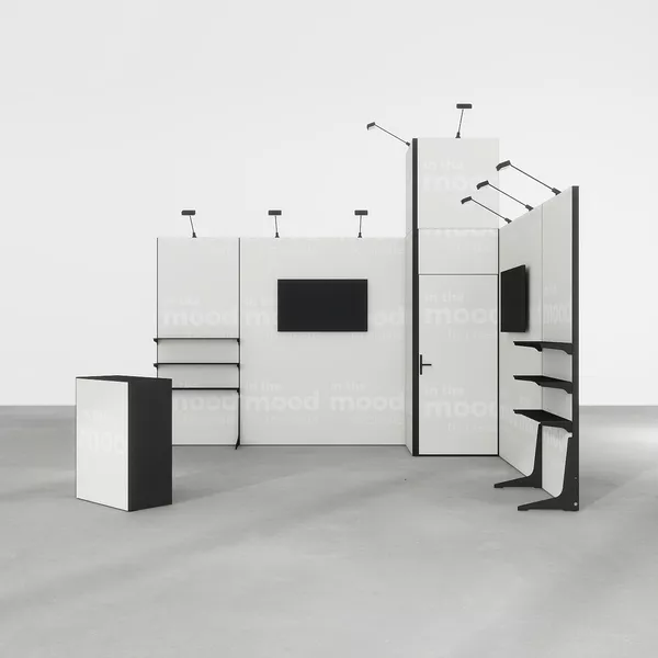 4x4m - stoisko Modularico M50 układ L-00844M50