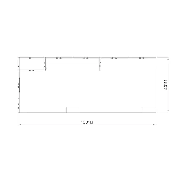 10x4m - stoisko Modularico M100 LED układ L-034104M100