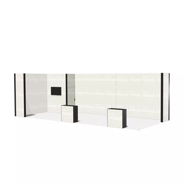10x4m - stoisko Modularico M150 LED układ L-010104M150