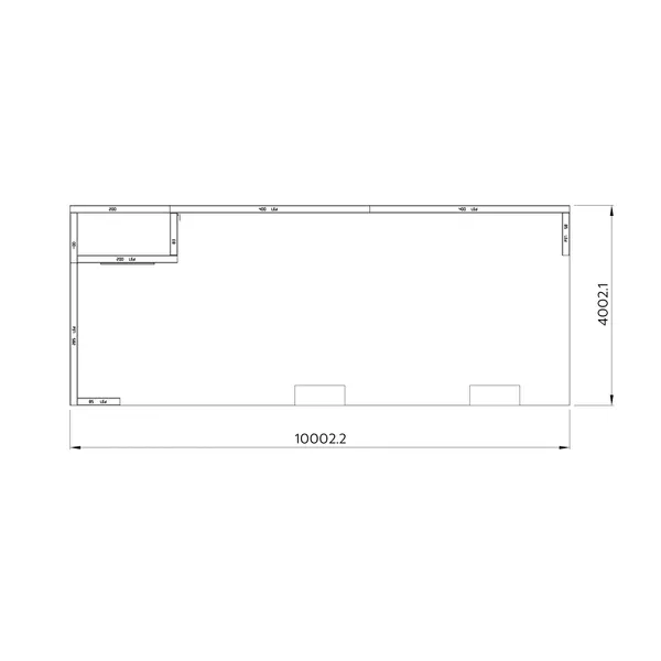 10x4m - stoisko Modularico M150 LED układ L-010104M150