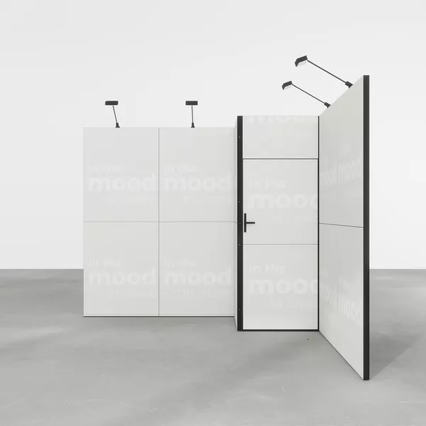 3x3m - stoisko Modularico MQ50 układ L-00133MQ50