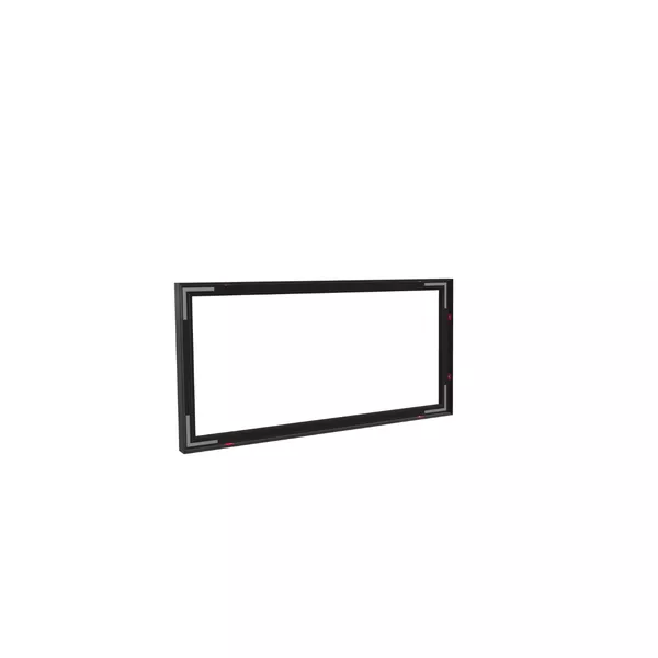 88x100cm - ściana z wyjściem górnym nad drzwiami Modularico M50, profil czarny