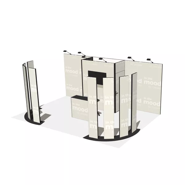 6x4m - stoisko Modularico M50 układ PW-01464M50