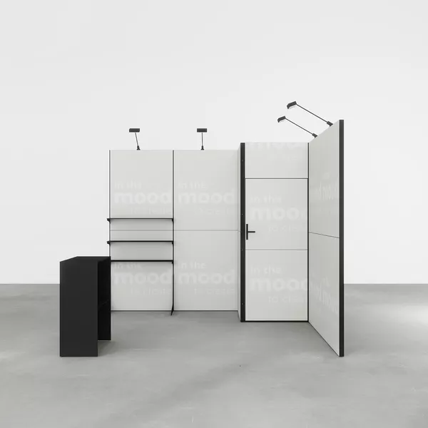 3x3m - stoisko Modularico MQ50 układ L-00233MQ50