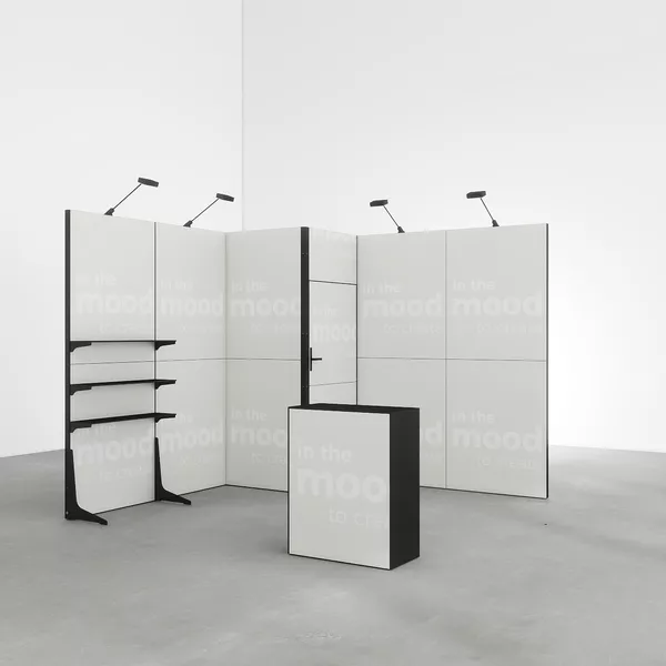 3x3m - stoisko Modularico MQ50 układ L-00233MQ50