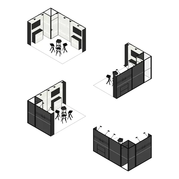 4,5x3m - stoisko Modularico M50 układ L-01643M50