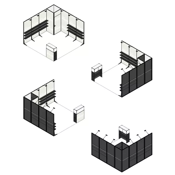 4x4cm - stoisko Modularico M50 układ L-01744M50