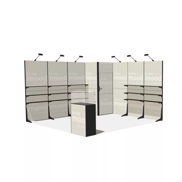 4x4m - stoisko Modularico MQ50 układ L-00444MQ50