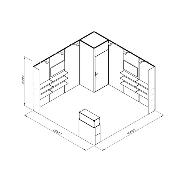 4x4cm - stoisko Modularico M50 układ L-01844M50
