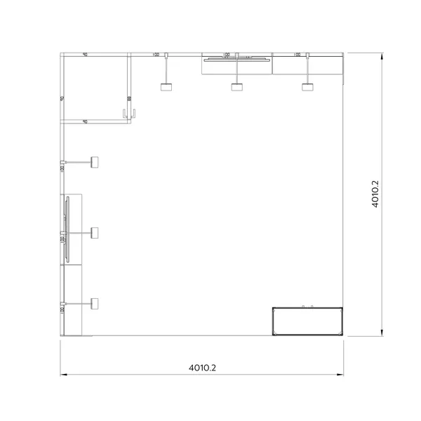 4x4cm - stoisko Modularico M50 układ L-01844M50