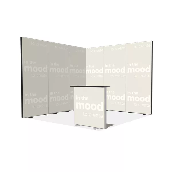 3x3m h2,5m - stoisko Modularico MGO LED czarne układ L-00433H25MGOB