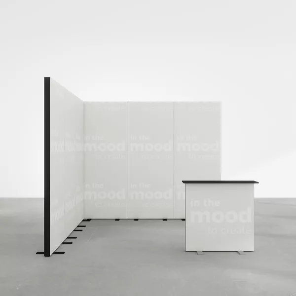 3x3m h2,5m - stoisko Modularico MGO LED czarne układ L-00433H25MGOB