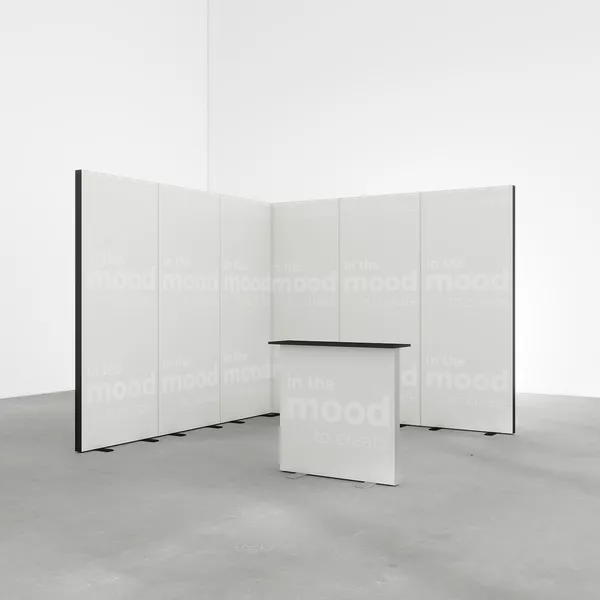 3x3m h2,5m - stoisko Modularico MGO LED czarne układ L-00433H25MGOB