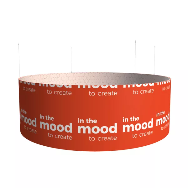 Podwieszenie Light Circle - 450x150cm - grafika na tkaninie Decor Stretch, linki z mocowaniem w zestawie