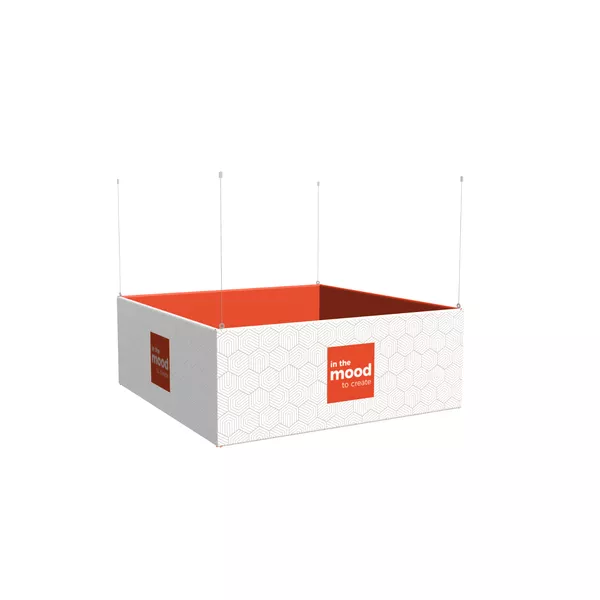 Podwieszenie Light SQ proste - 200x200x75cm - grafika tekstylna, linki z mocowaniem