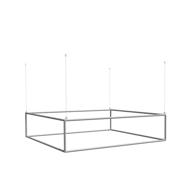 Podwieszenie Light SQ proste - 200x200x50cm - grafika tekstylna, linki z mocowaniem