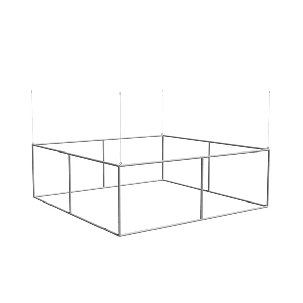 Podwieszenie Light SQ proste - 300x300x100cm - grafika tekstylna, linki z mocowaniem
