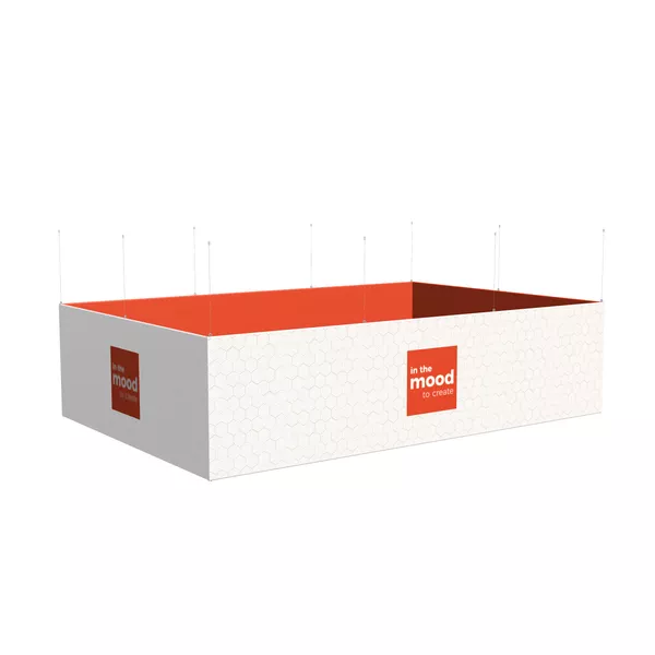 Podwieszenie Light SQ proste - 600x400x150cm - grafika tekstylna, linki z mocowaniem
