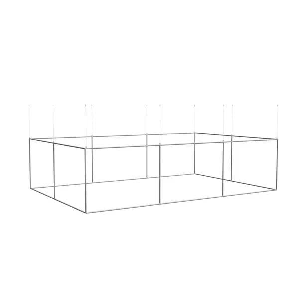 Podwieszenie Light SQ proste - 600x400x150cm - grafika tekstylna, linki z mocowaniem