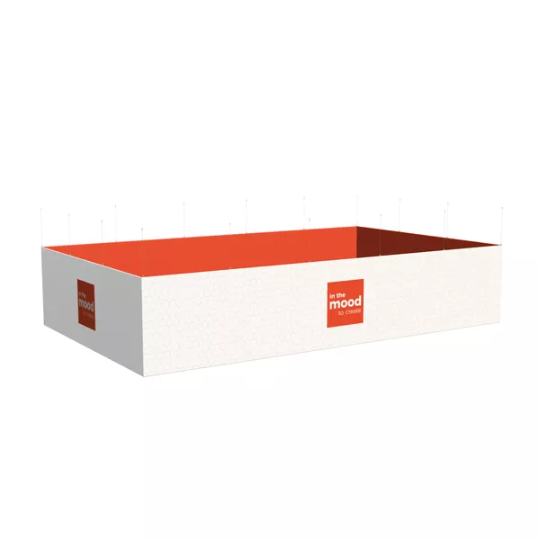 Podwieszenie Light SQ proste - 1000x600x200cm - grafika tekstylna, linki z mocowaniem