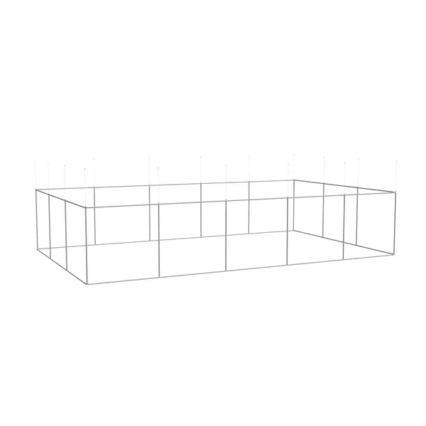 Podwieszenie Light SQ zaokrąglone - 1000x600x200cm - grafika tekstylna, linki z mocowaniem