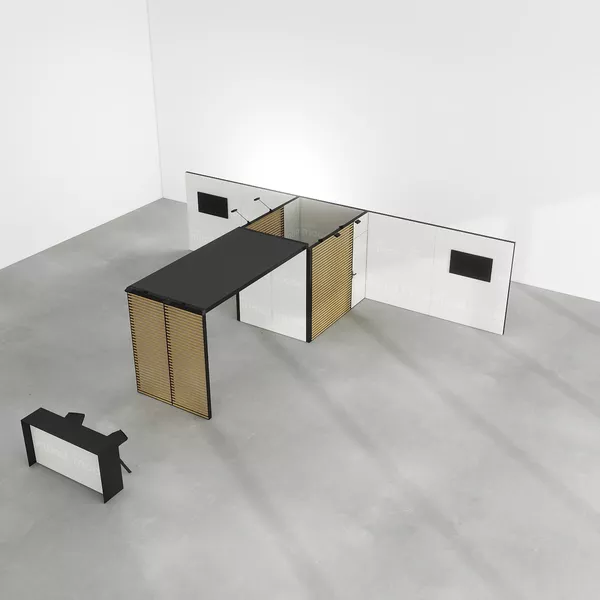 3x3m - Modularico M100 LED Stand, L-Anordnung - 00133M100 [CLONE] [CLONE]