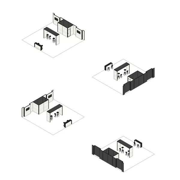 3x3m - Modularico M100 LED booth, L layout - 00133M100 [CLONE] [CLONE] [CLONE]