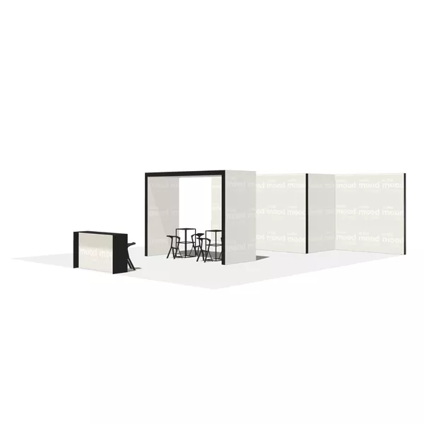 8x8m - stand Modularico M150 LED, agencement en L - PW-018105M150 [CLONE]